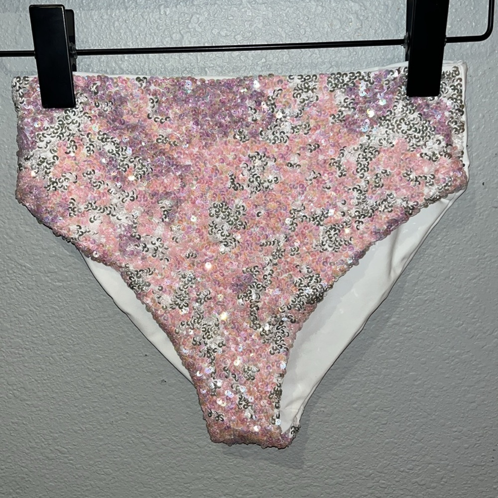 Pink Sequin Bikini Bottom
